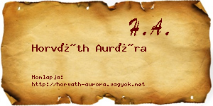 Horváth Auróra névjegykártya