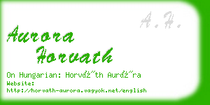 aurora horvath business card